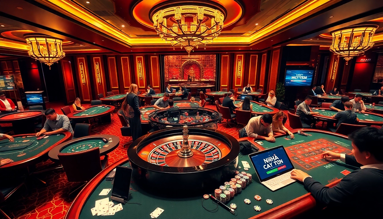 Experience the thrill of Nhà cái uy tín with players at casino tables and engaging gameplay.
