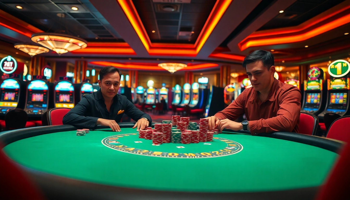 Witness the thrill of high-stakes poker at https://bet88vn.locker/, showcasing vibrant chips and intense players.