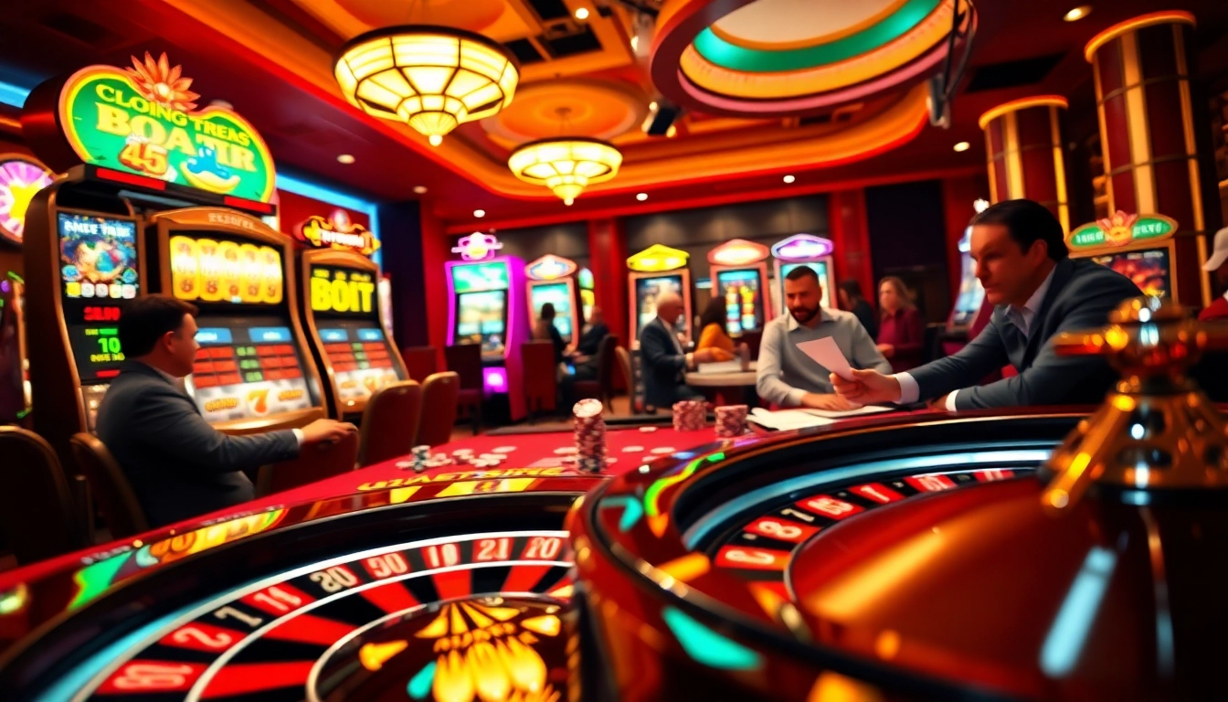 Experience high-stakes poker at tylekeouytin.com with vibrant casino action and dramatic lighting.