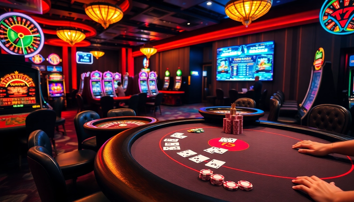 "Experience the thrill of the 789P casino as players engage in exciting poker and roulette games."